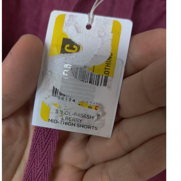 Eileen Fisher Organic Linen Drawstring Mid-Thigh  Shorts In Berry XL Pockets - Picture 7 of 10